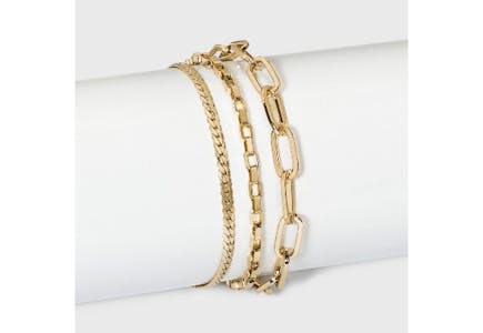 A New Day Paperclip Chain Bracelets