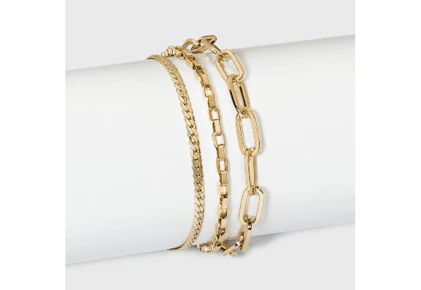 A New Day Paperclip Chain Bracelets