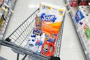 walgreens shopping cart with products