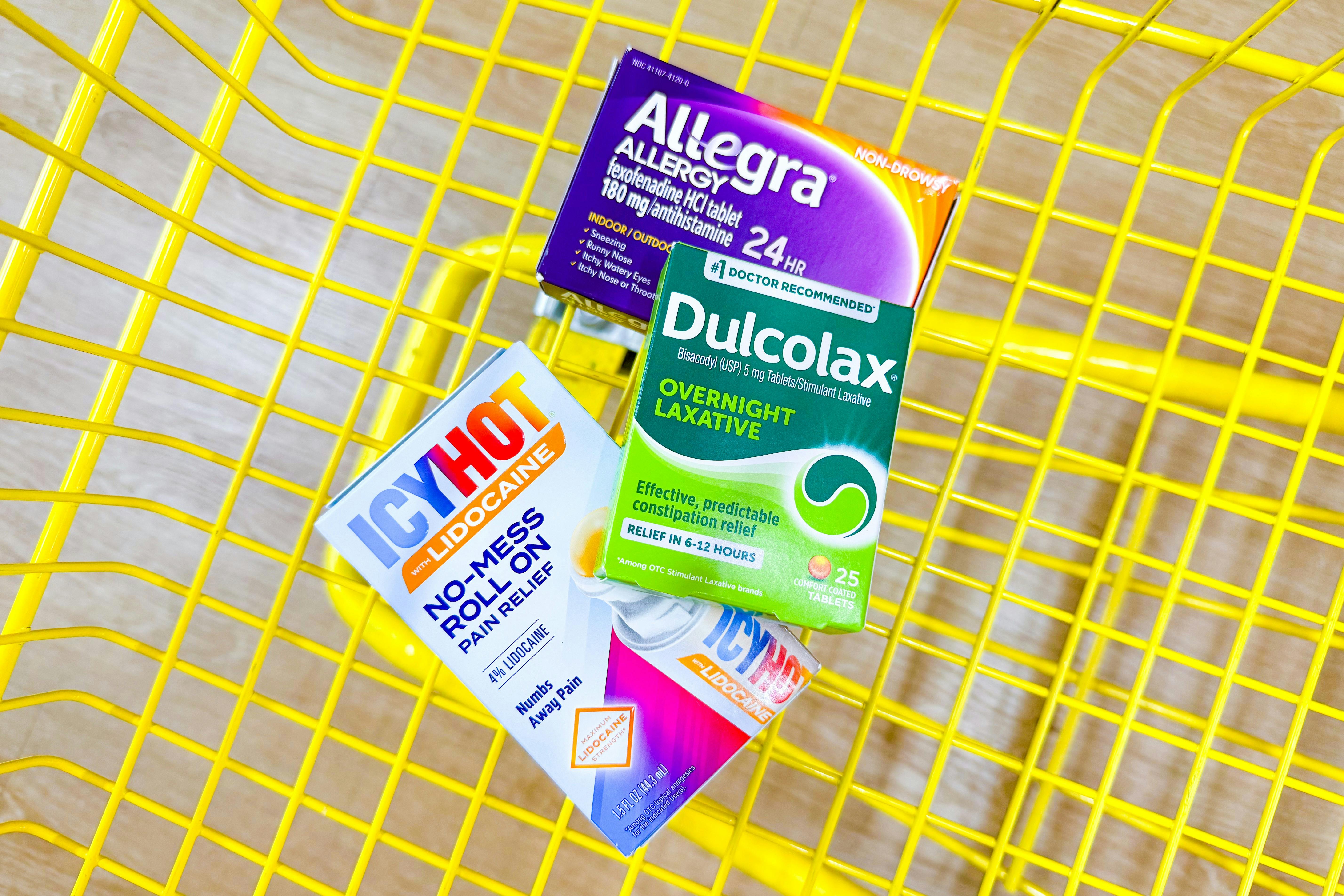 opella brands in a yellow shopping cart