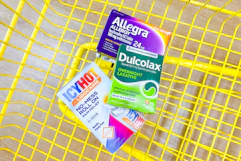 opella brands in a yellow shopping cart