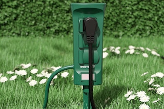 An outlet in a yard
