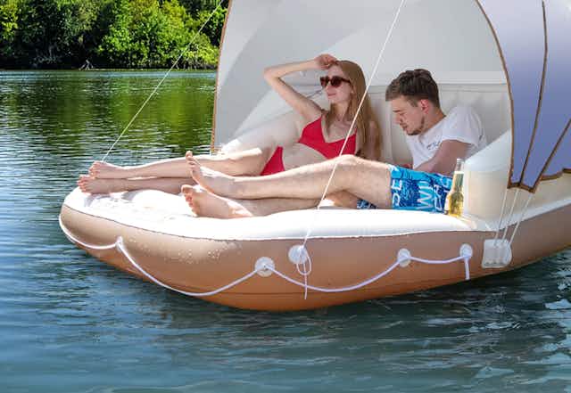 Costway Floating Island Lounge Raft, Now $80 at Walmart (Reg. $319) card image