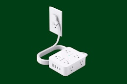 Surge Protector With 5-Foot Extension Cord, Now $10 on Amazon card image