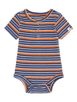 Baby Short Sleeve Henley Bodysuit