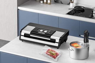 Vacuum sealer on kitchen counter