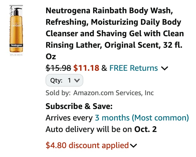 Neutrogena Rainbath Shower Gel