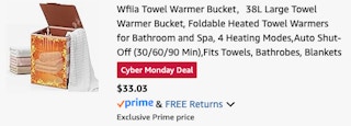 Towel Warmer Bucket Amazon receipt