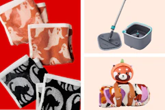 Halloween towels, blanket and mop