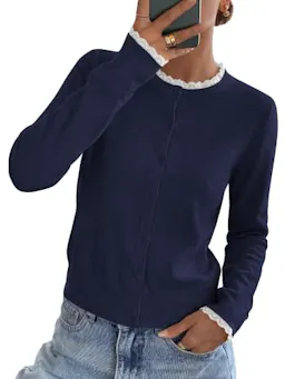 KIRUNDO Women's Lace Cardigan