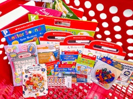 Educational work books, school supplies, and teacher essentials