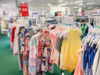 area view of kids' apparel clearance section