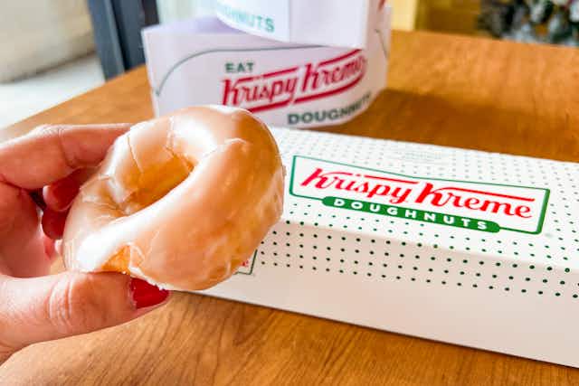 Here's How to Get a FREE Krispy Kreme Doughnut Today card image