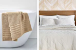 Hotel Collection Bath Towel and Bedding Set (lifestyle images)