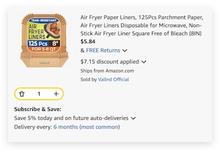 Air Fryer Paper Liners