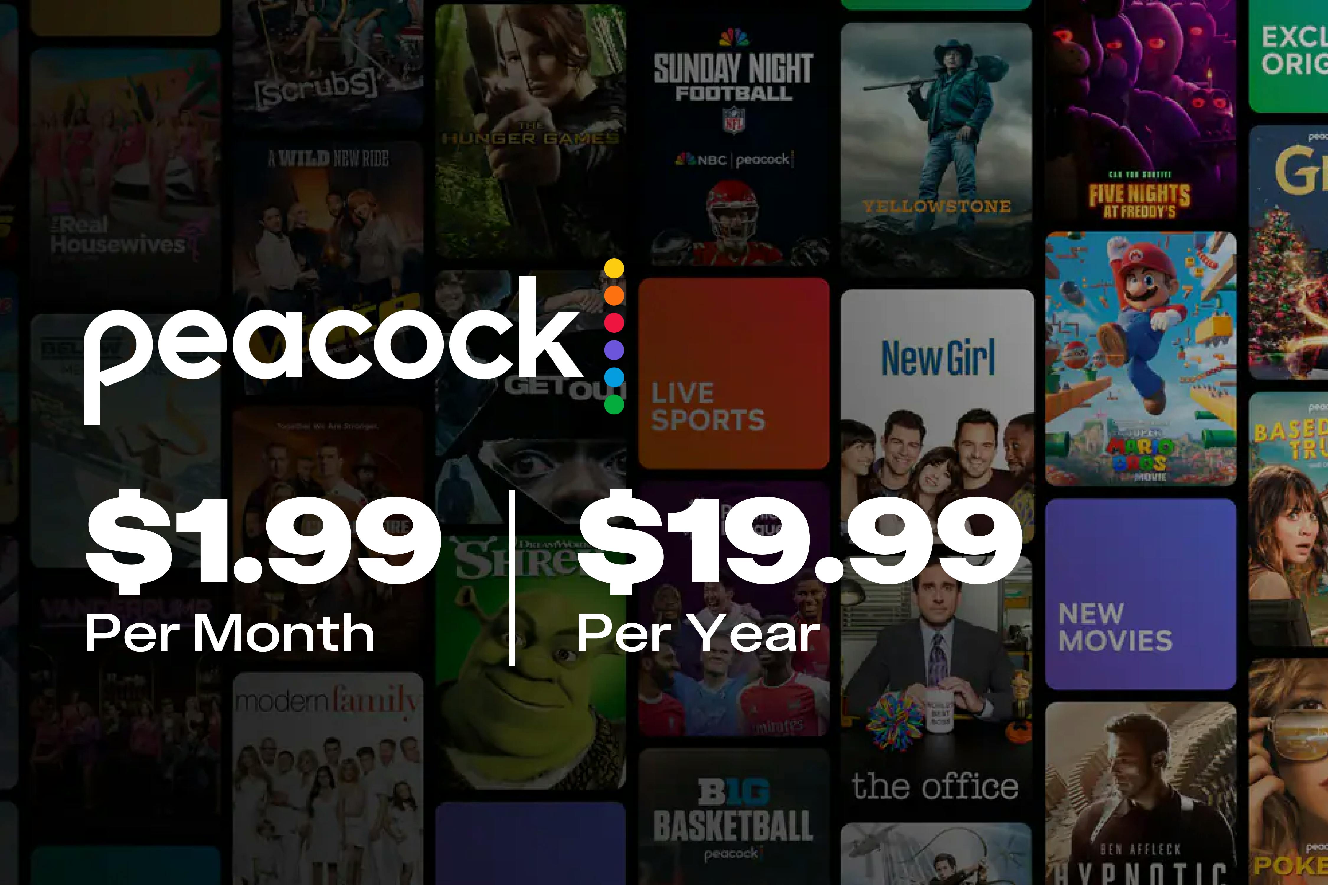 Peacock Black Friday Get a Full 12 Months for Just 19.99 (1.67 per