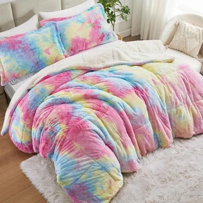 Faux Fur Comforter Set