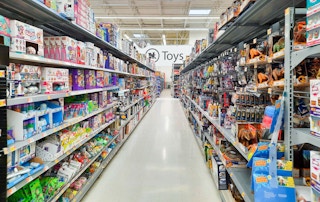 Toy aisle at Walmart