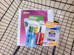 school supplies in shopping cart