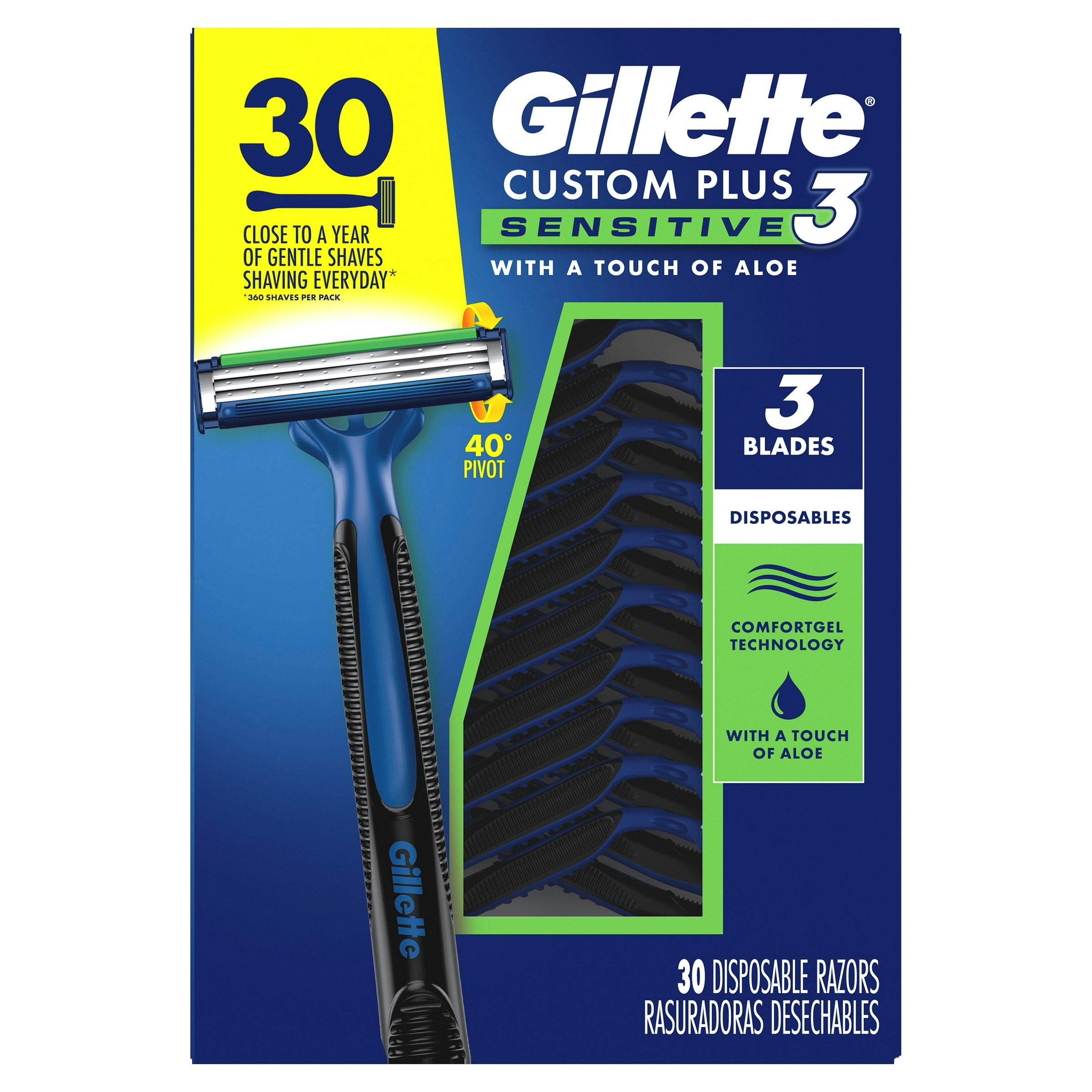 Gillette Custom Plus3 Disposable Razors Pack