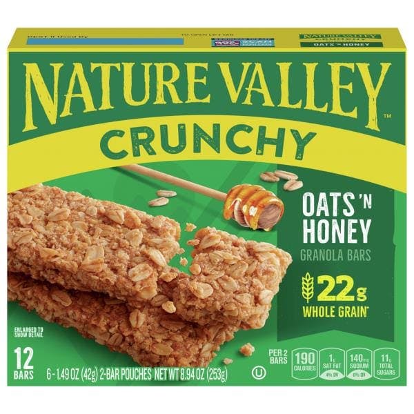 2 Nature Valley Granola Bars
