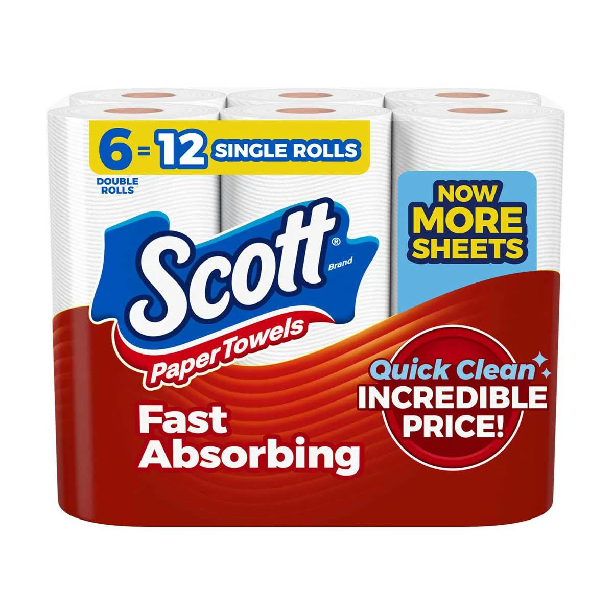 4 Scott Paper Towels Packs