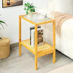 2-Tier Bamboo Side Table