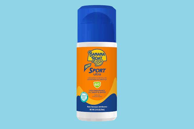 Banana Boat Sport Roll-On Sunscreen, Now $5.50 on Amazon card image