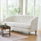 tufted sofa in living room