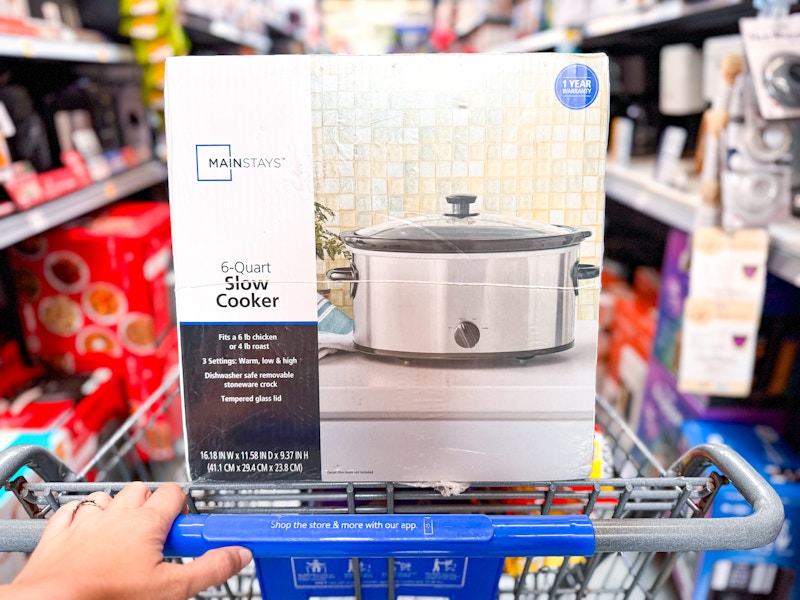 mainstays slow cooker in walmart cart