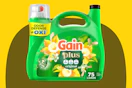 a green bottle of laundry detergent