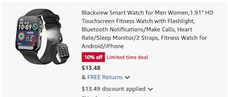 smart watch Amazon receipt