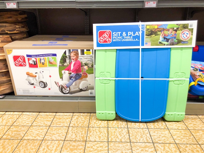 aldi step2 scooter and picnic table