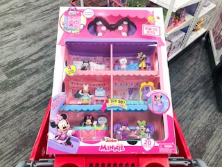 disney minnie mouse bow-tel hotel on a target cart