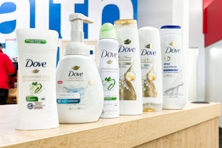 dove products on a counter at CVS