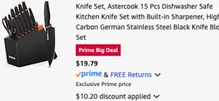 astercook knife set