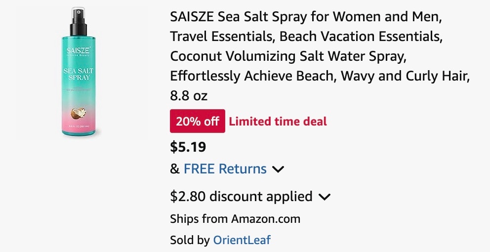 sea salt spray