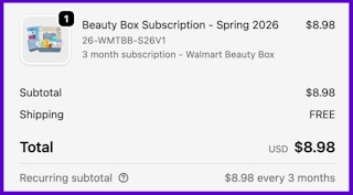 Walmart Beauty Box