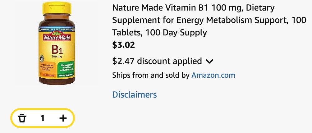 Nature Made Vitamin B1