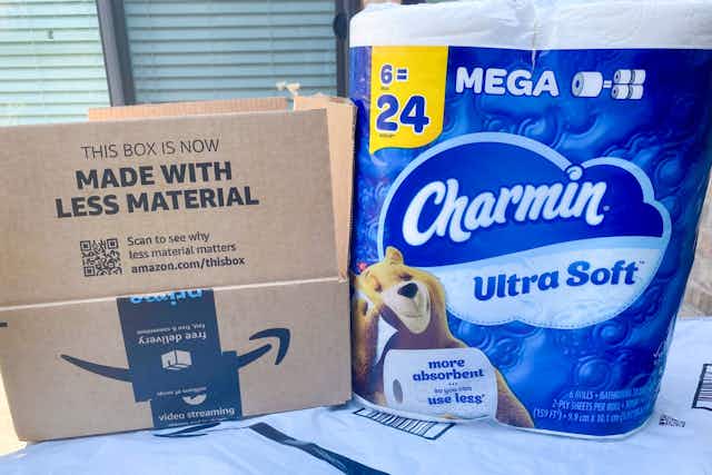 Get 6 Charmin Mega Rolls for as Low as $7.57 on Amazon card image