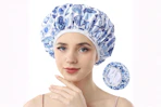 Terry Lined Shower Cap B0F2HH5BVZ