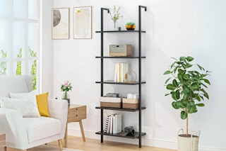 Lifestyle image of Zimtown 5-tier display rack in home setting 