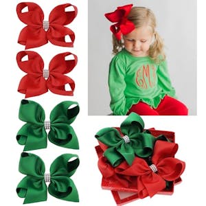 Christmas Hair Bow Set
