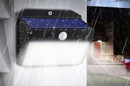 Motion Sensor Solar Lights 4-Pack, $18 on Amazon card image