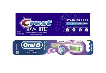 1 Oral-B + 1 Crest