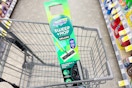 swiffer deluxe sweep and mop kit in a cart
