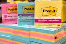 post-it notes on store shelves
