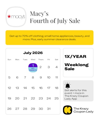 Macy's July 4 sale 2025 dates
