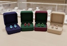Gemstone Pear Stud Earrings