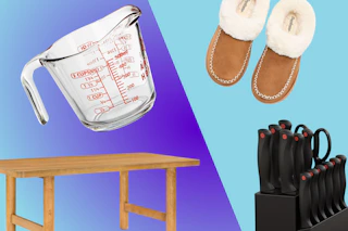 walmart slippers knife set measuring cup